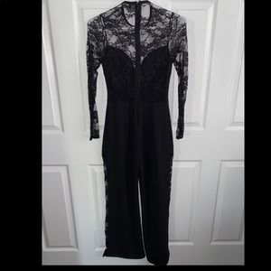 Woman’s black lace jumpsuit